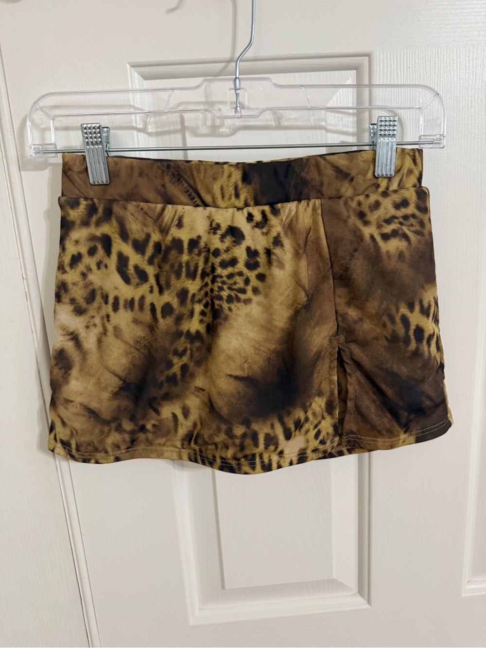 Urban Outfitters S Leopard Animal Print Mini Skort Y2K Festival Streetwear